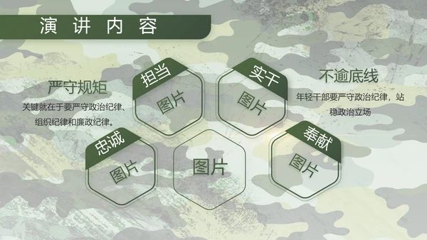 迷彩风退伍老兵拥军计划动态PPT模板