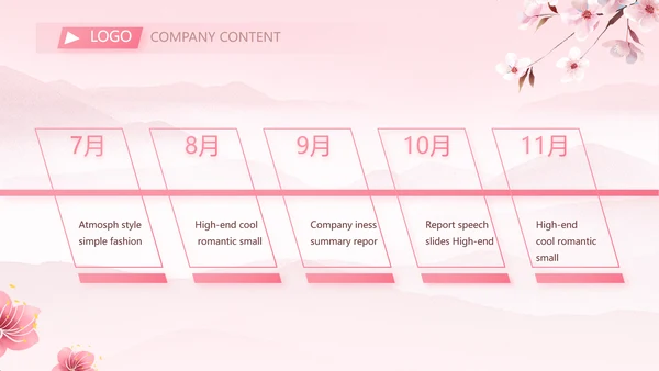 粉色中国风妇女主任述职报告动态PPT模板