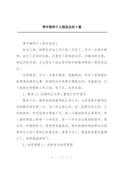 青年教师个人规划总结5篇.docx