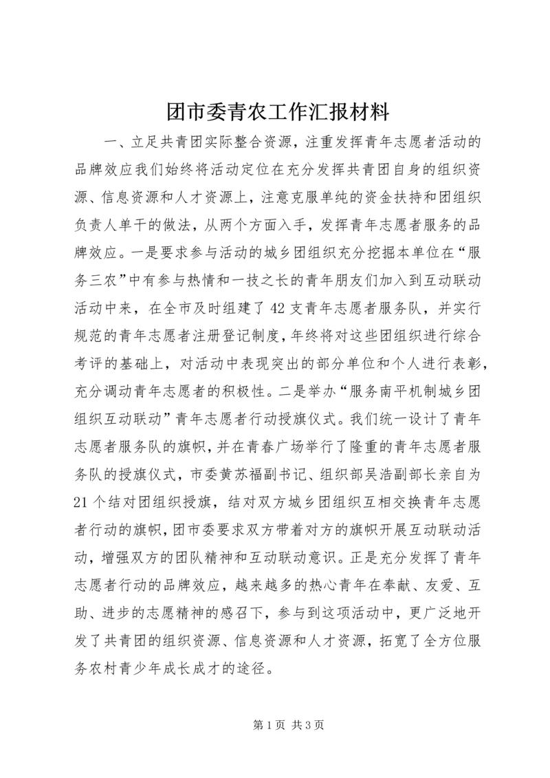 团市委青农工作汇报材料 (3).docx