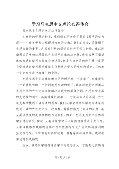 学习马克思主义理论心得体会 (2).docx