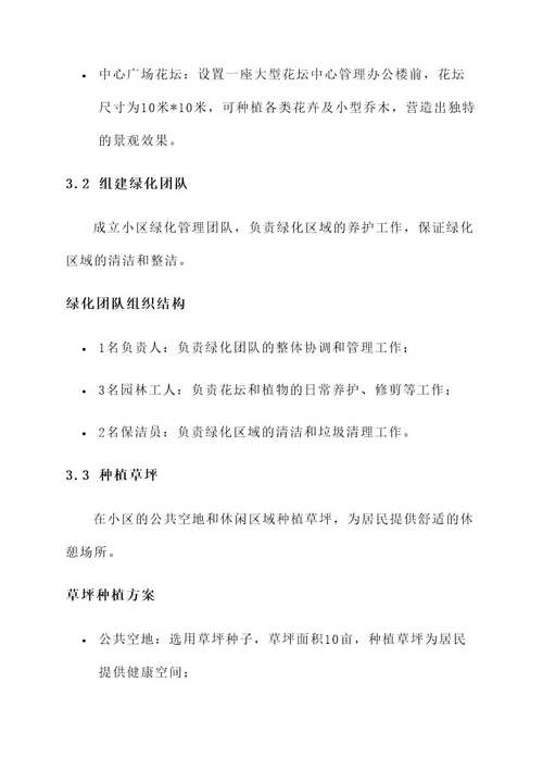 小区绿化提升项目方案