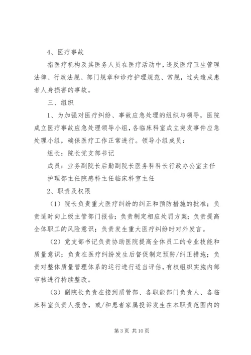 XX卫生院医疗纠纷预防和处理应急预案 (5).docx