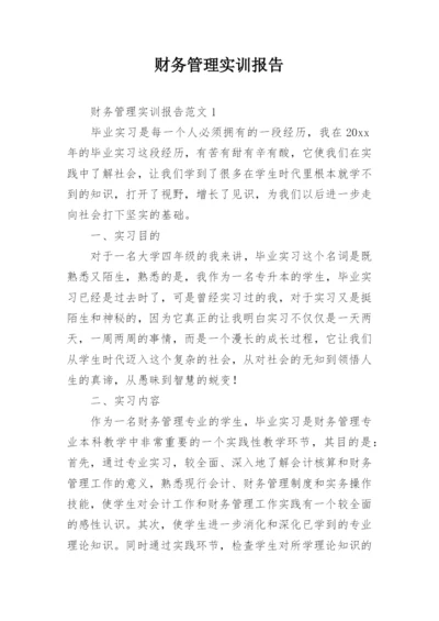 财务管理实训报告_6.docx