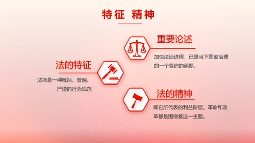 红色大气普法工作条例动态PPT模板