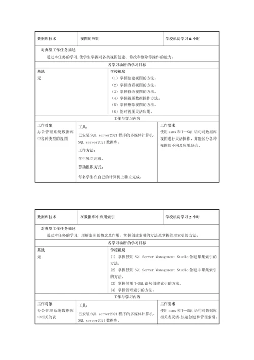 数据库技术课程标准(可编辑)(常用版).docx