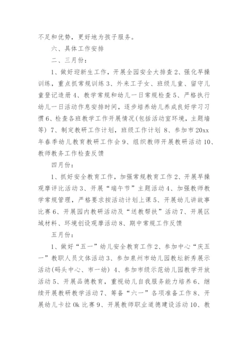 幼儿园春季教研工作计划.docx