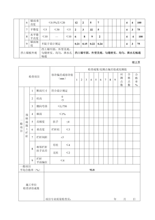 砌体挡土墙施工检验批质量检验记录.docx