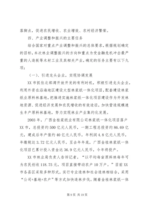 广西壮族自治区造纸与木材加工业调整和振兴规划.docx