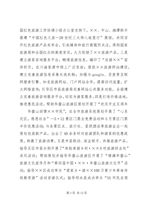 旅游党组上半年工作总结及下半年计划.docx