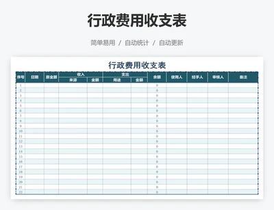 行政费用收支表