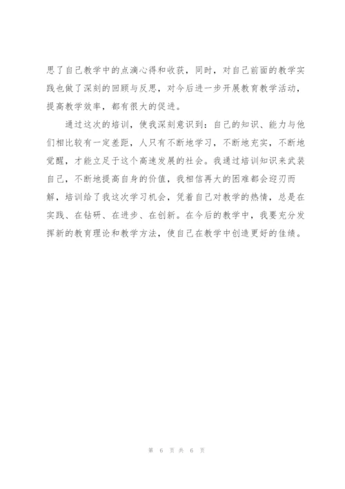 教学培训工作反思总结范文.docx