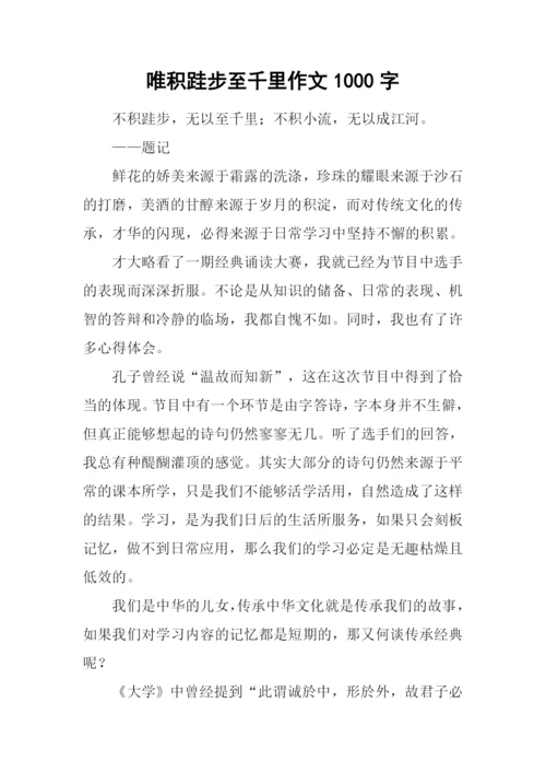 唯积跬步至千里作文1000字.docx