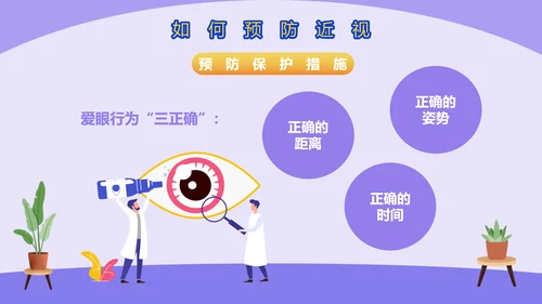 爱眼护眼预防近视宣传PPT模板