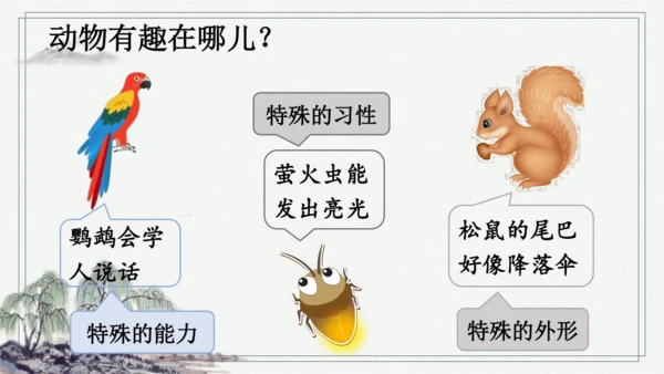部编版二年级上册语文 口语交际：有趣的动物 课件