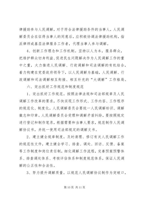 关于加强全县村级人民调解委员会规范化建设的实施意见 (4).docx