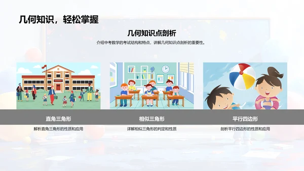 中考数学复习策略PPT模板