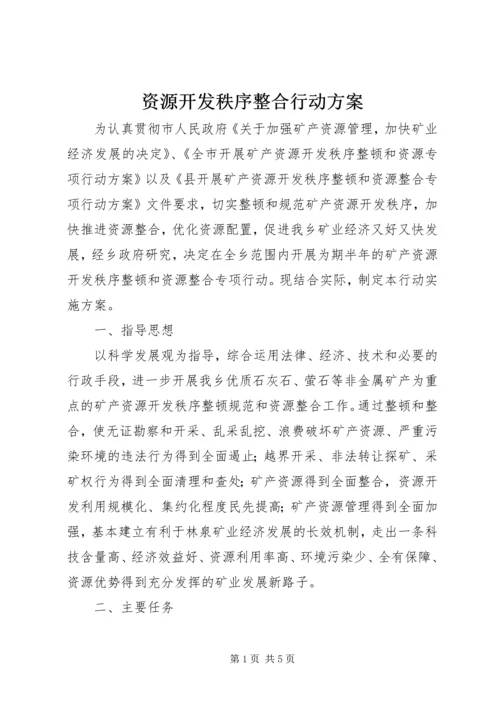 资源开发秩序整合行动方案.docx