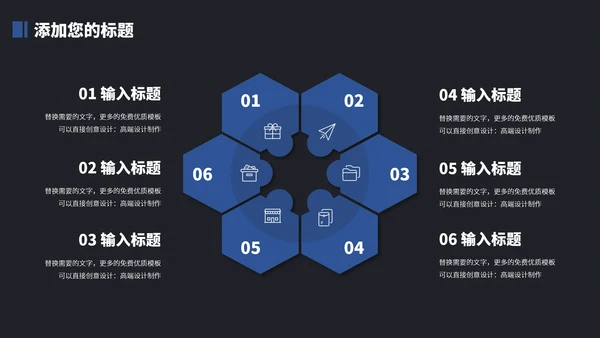 蓝色简约大气高端工作汇报年中总结述职报告答辩演讲晋升商业计划书PPT模板