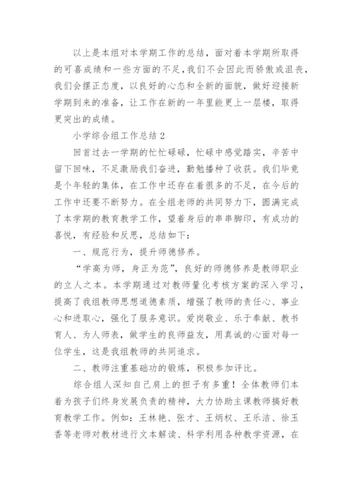 小学综合组工作总结.docx