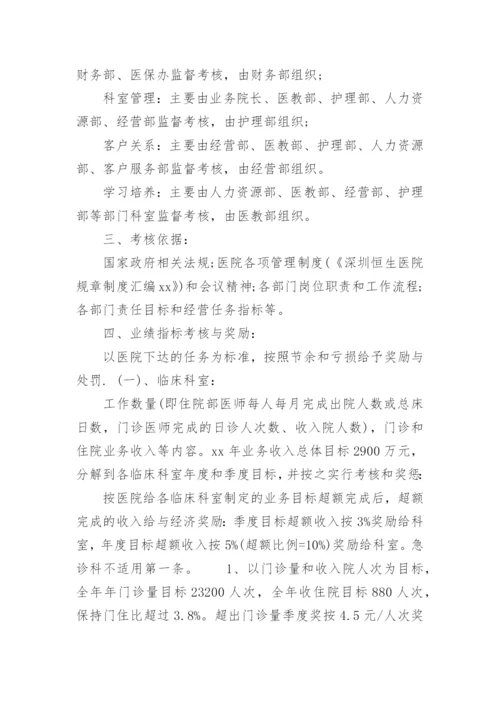 民营医院绩效考核方案.docx