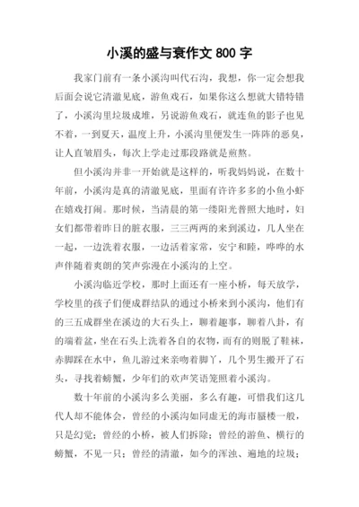 小溪的盛与衰作文800字.docx