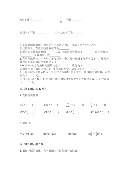 河南省平顶山市六年级下册数学期末考试试卷（必刷）.docx