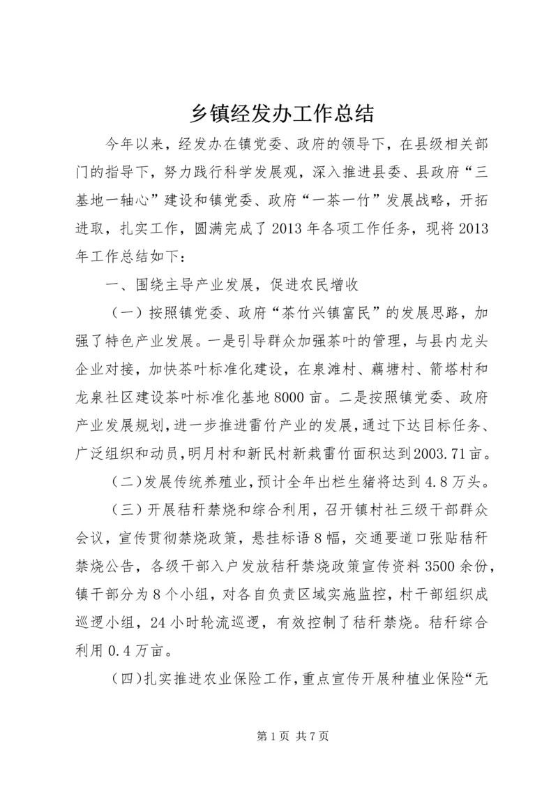 乡镇经发办工作总结.docx