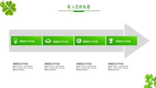 清新植物年度述职报告PPT模板