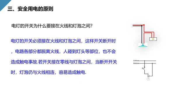 人教版初中物理安全用电常识PPT教学课件