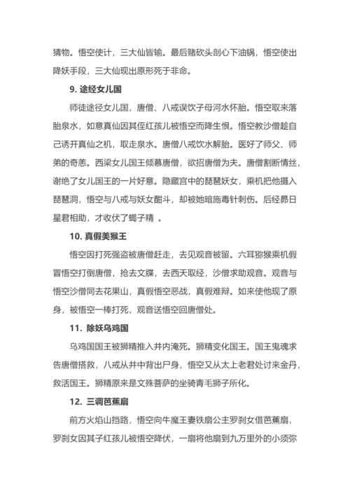 名著复习《西游记》知识汇总与考点速练.docx