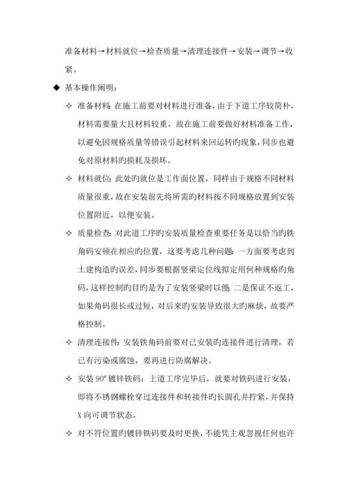 玻璃幕墙安装制作标准工艺重点技术.docx