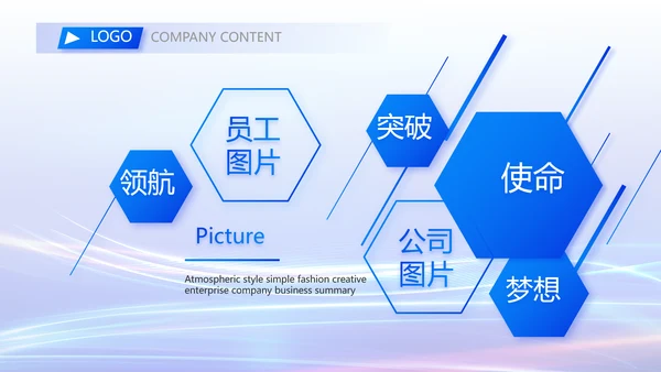 蓝色大气项目成果展示商务动态PPT模板