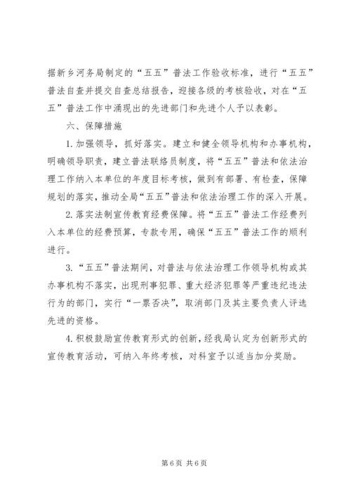 河务系统五五普法工作计划.docx