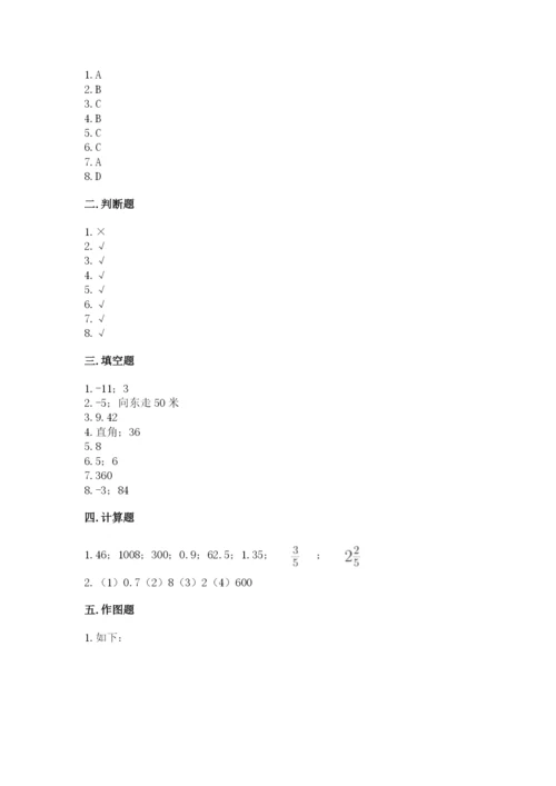 冀教版小学六年级下册数学期末检测试题精品【名师推荐】.docx