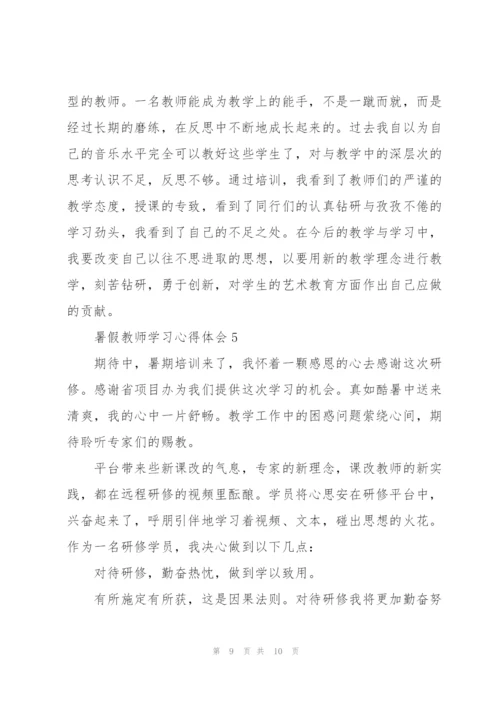 暑假教师学习心得体会5篇.docx