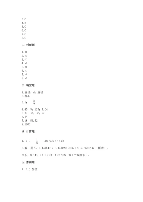 人教版六年级上册数学期末考试卷含答案（能力提升）.docx