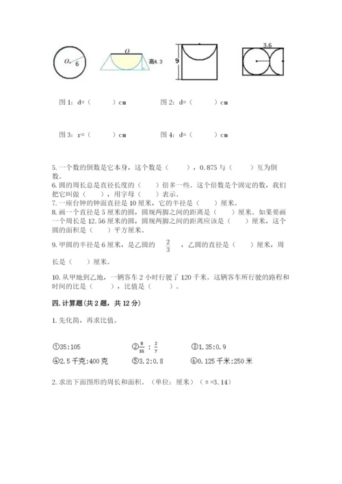 2022六年级上册数学期末测试卷完美版.docx