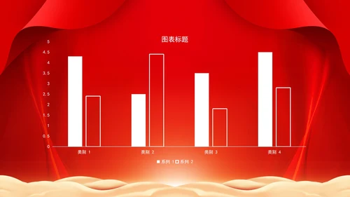 大红色极简季度工作表彰大会PPT模板