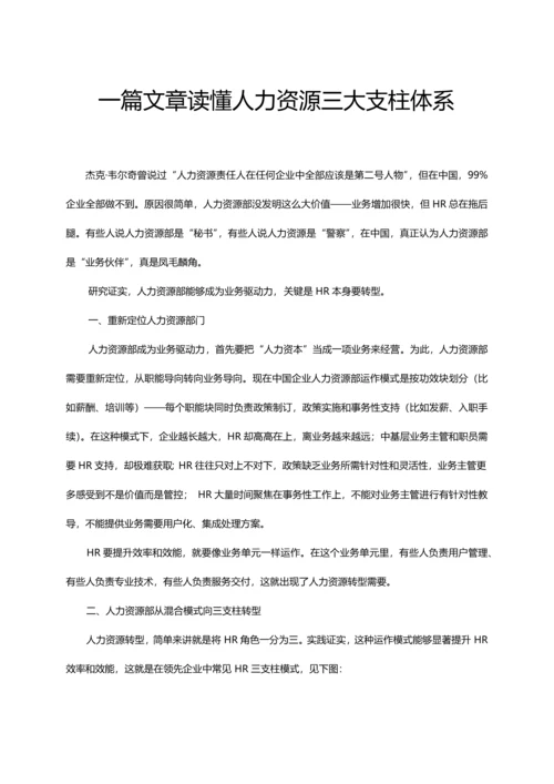 什么是人力资源三支柱综合体系.docx