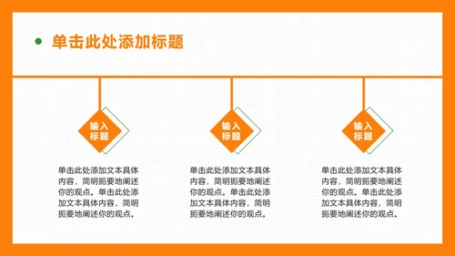 橙色扁平简约PPT模板