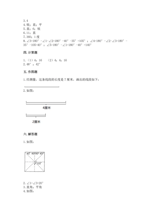 北京版四年级上册数学第四单元 线与角 测试卷精品【夺冠系列】.docx