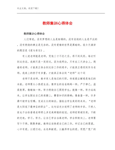 2024年教师集训心得体会优选范文11篇.docx