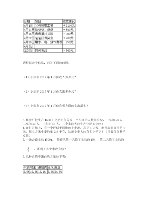 青岛版六年级数学下册期末测试题含答案（模拟题）.docx