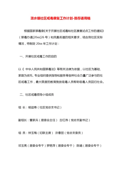 泷水塘社区戒毒康复工作计划.docx