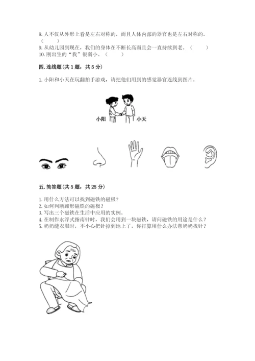 教科版小学科学二年级下册 期末测试卷（word）.docx