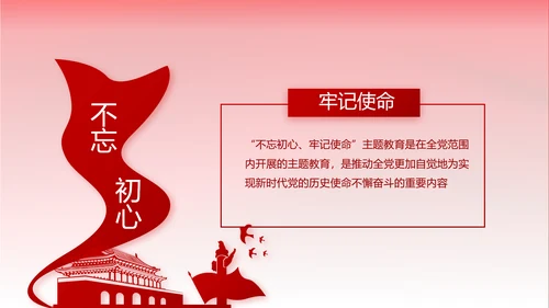 不忘初心牢记使命党支部工作总结汇报计划动态PPT模板