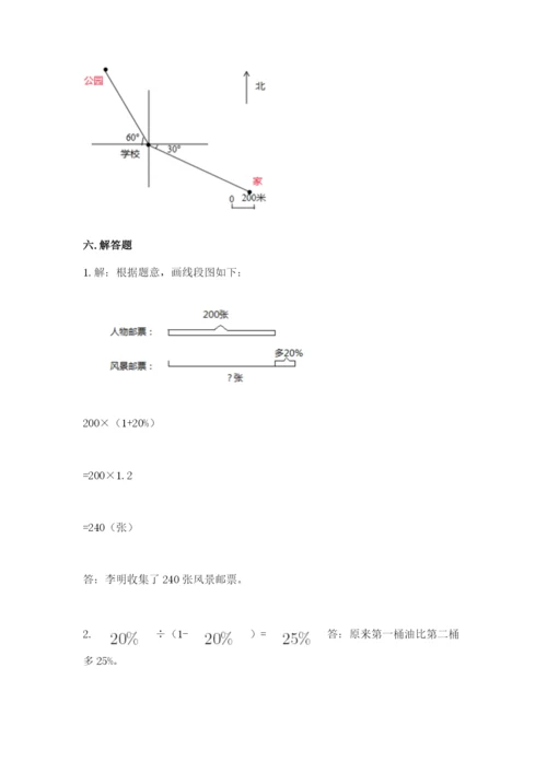 2022人教版六年级上册数学期末卷精品带答案.docx