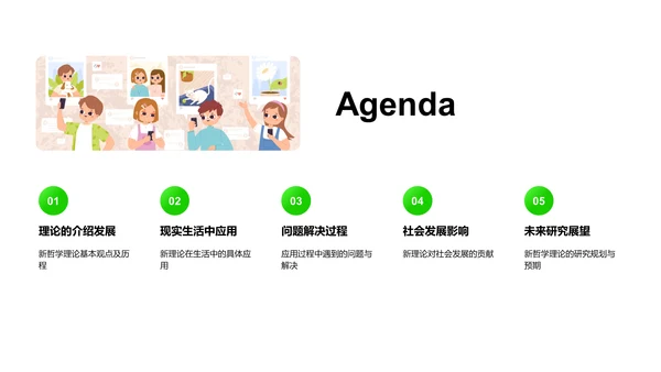 新哲学理论答辩报告PPT模板