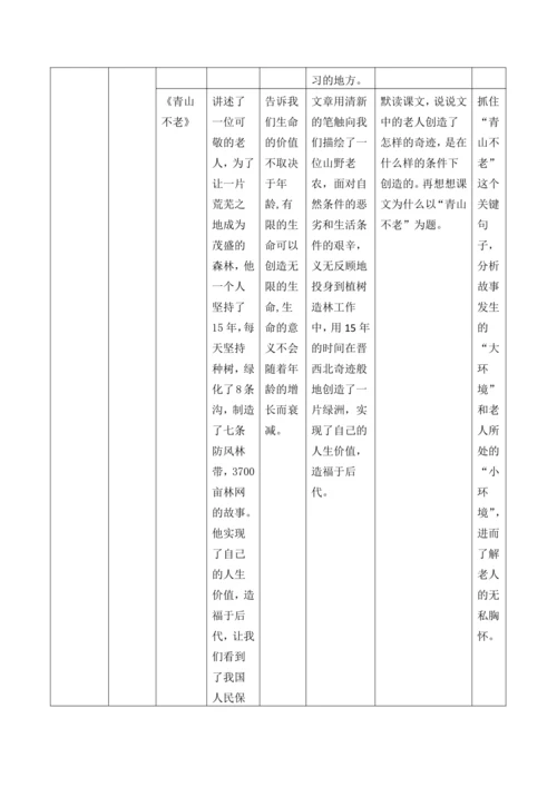 统编版六年级上册语文第六单元大单元教案